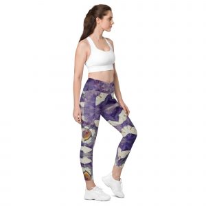 Crossover leggings with pockets (Moon Moths 1)