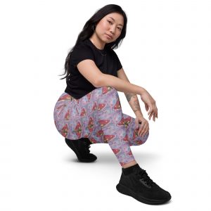 Leggings with pockets (Mint Moth 2)