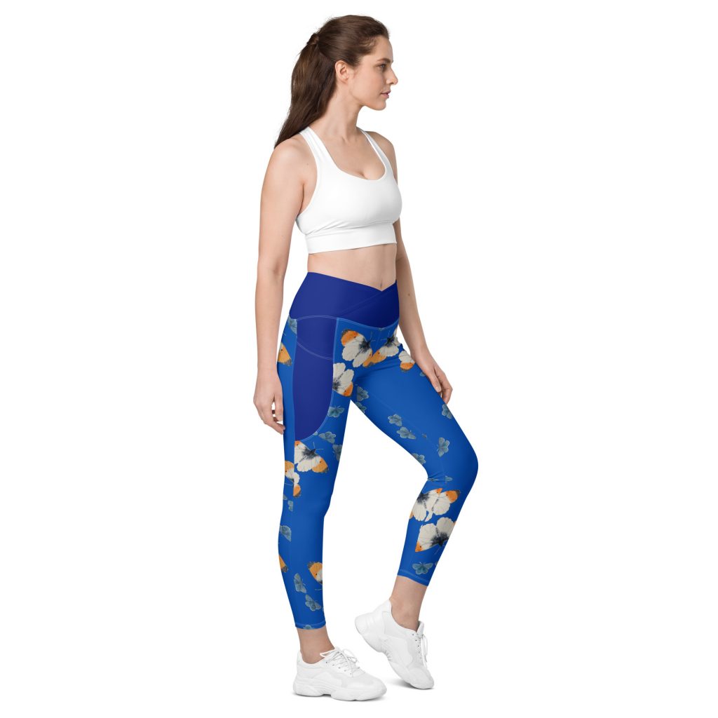 Crossover leggings with pockets (Orange Tip 4)
